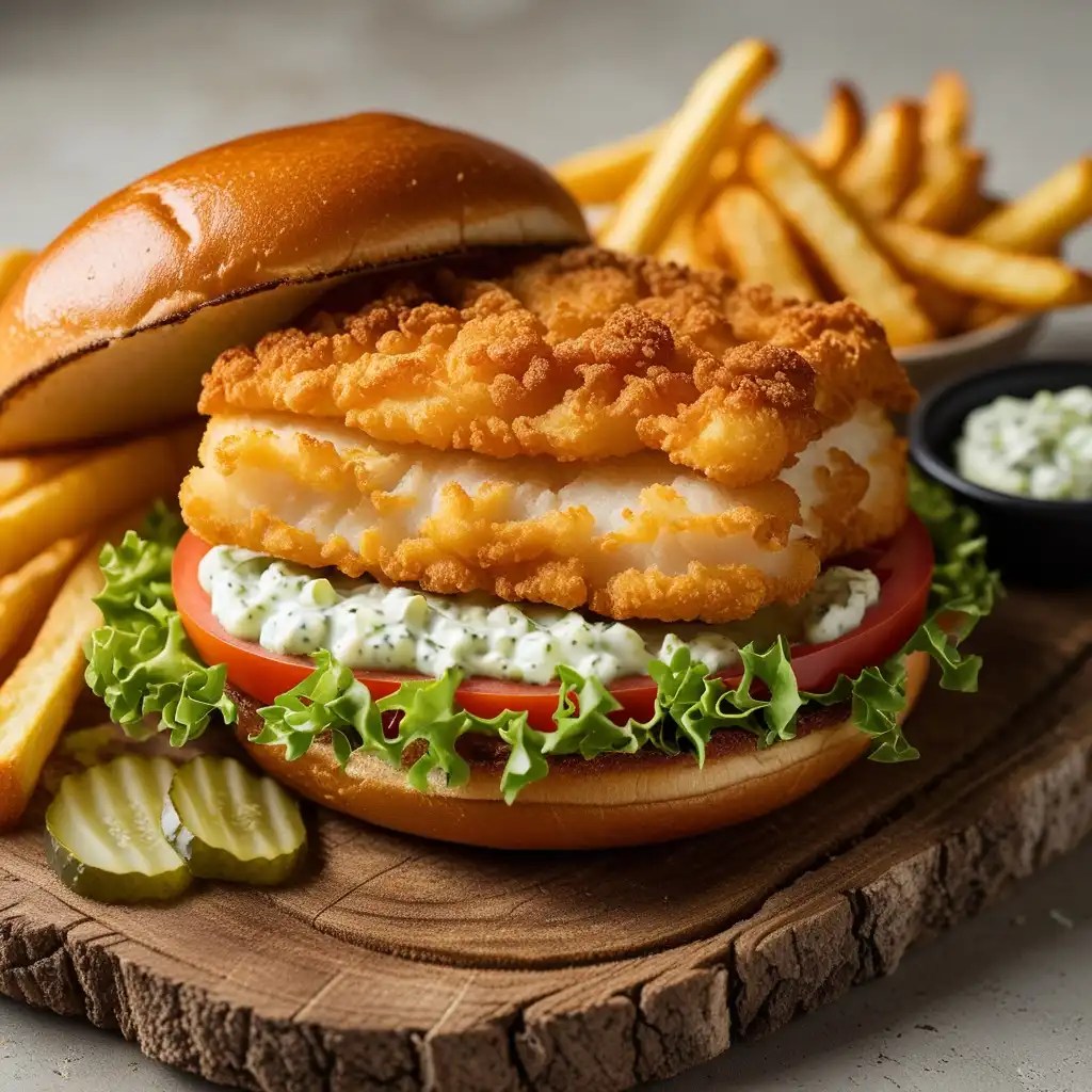 Crispy Fried Cod Sandwich